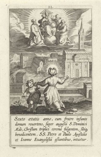 Catherine's vision of Christ, Peter, Paul, and John the Evangelist