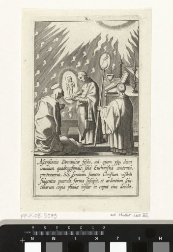 Catherine has a vision of Christ during the Eucharist