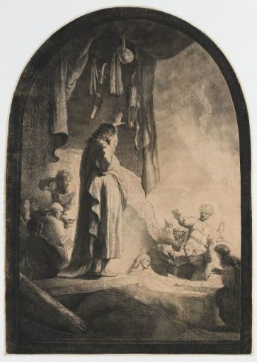 The raising of Lazarus: the larger plate