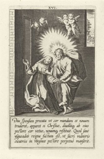 Saint Catherine and Christ Exchange Their Hearts