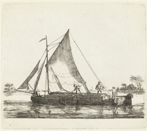 Peat boat on inland water