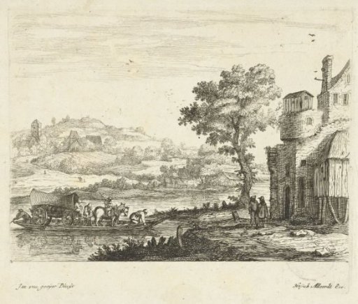 River Landscape with Ferry