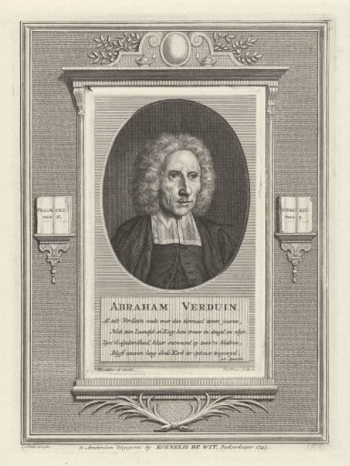 Portrait of the Mennonite preacher Abraham Verduin