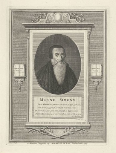 Portrait of the Mennonite preacher Menno Simons