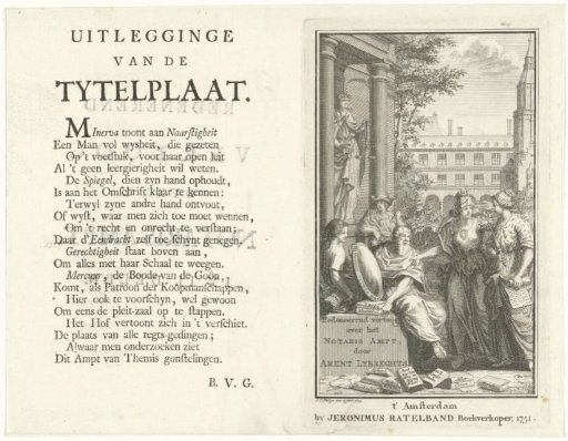 Allegorical title page with Diligence