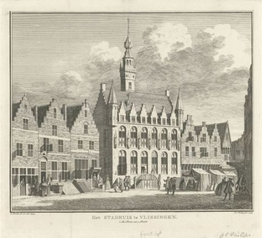 View of the Town Hall of Veere, 1743