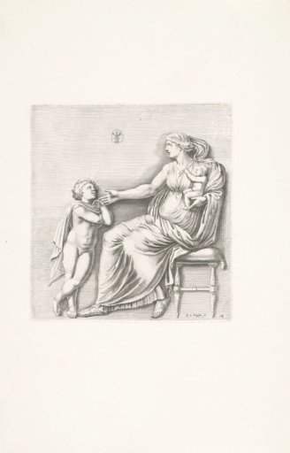 Bas-relief of a Woman and a Putto