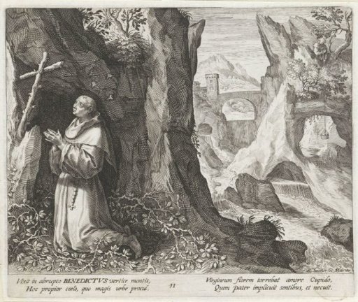 Saint Benedict of Nursia as a Hermit