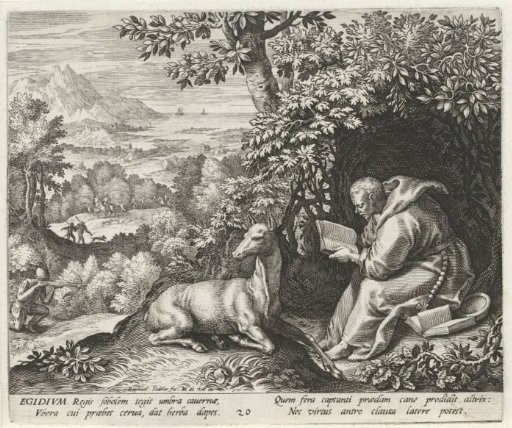 Saint Aegidius of Nîmes as a Hermit
