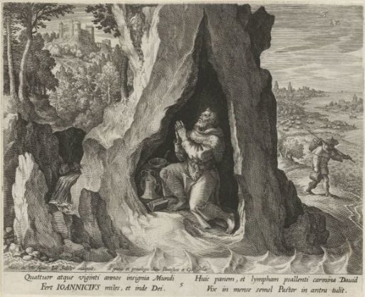 Saint Johannicius of Bithynia as a Hermit
