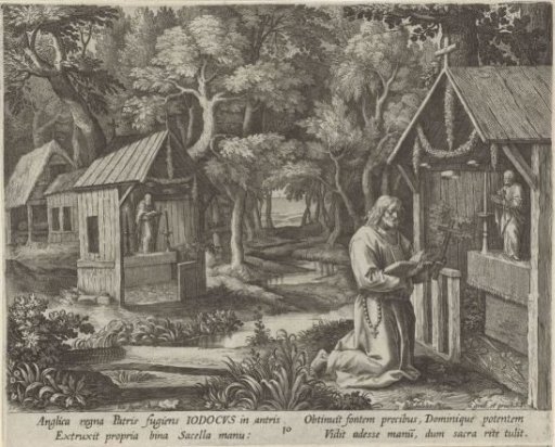 Saint Jodocus of Ponthieu as a Hermit