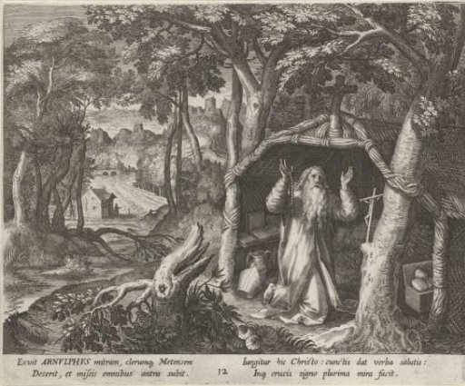 Saint Arnold of Metz as a Hermit