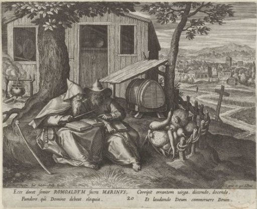 Saint Marinus and Saint Romualdus as Hermits