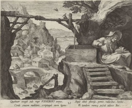 Saint Venerius of Tino as a Hermit