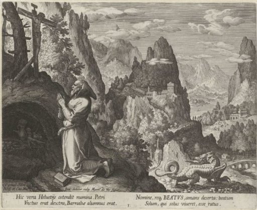 Saint Beatus as a Hermit