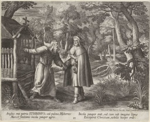 Saint Ethbin as a Hermit
