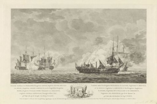 Naval battle at Cadiz, 1781