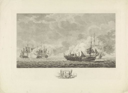 Naval battle at Cadiz, 1781