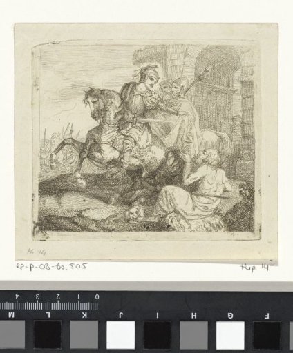 St. Martin dividing his cloak with a beggar