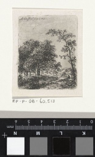 Fisherman by a river in a forest