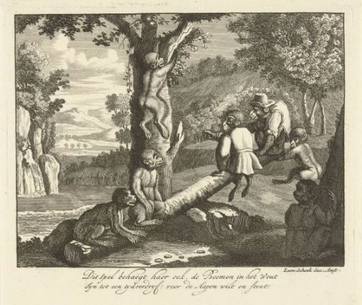 Monkeys on the seesaw and in the tree