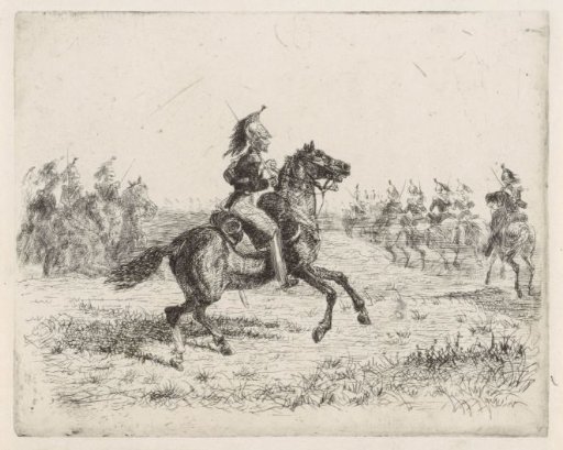 Landscape with cavalrymen