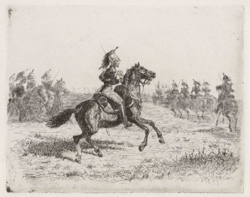 Landscape with cavalrymen