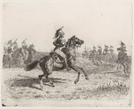 Landscape with cavalrymen