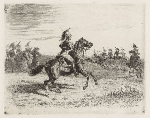 Landscape with cavalrymen