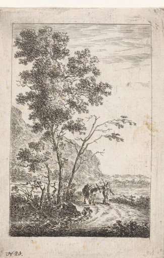 Man with a Donkey in a Landscape