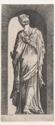 Sibyl seen from behind with head inclined to the left