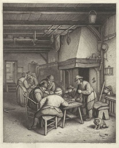 Peasant Interior with Backgammon Players