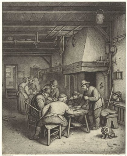 Peasant Interior with Backgammon Players