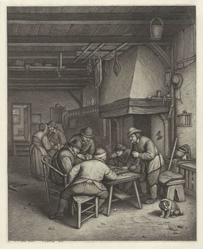 Peasant Interior with Backgammon Players