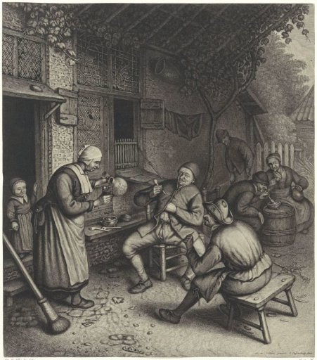 Peasants on the terrace in front of an inn