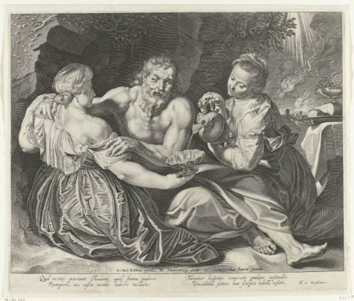 Lot Drunk Led by His Daughters