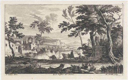 Landscape with a spring