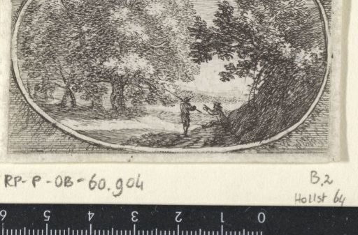 Two figures by a tree