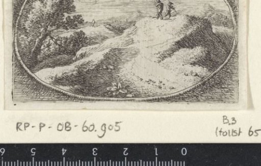 Two figures on a hill