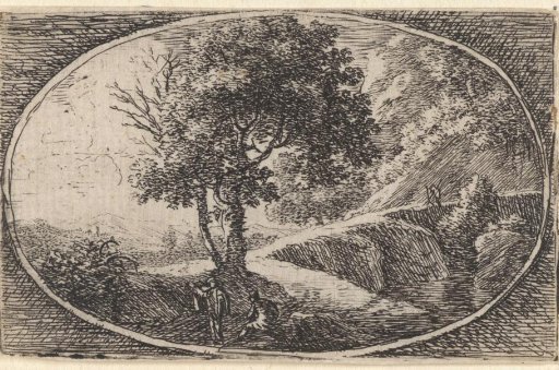 Landscape with figures on a winding path
