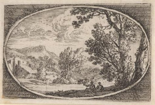 Landscape with figures by the water