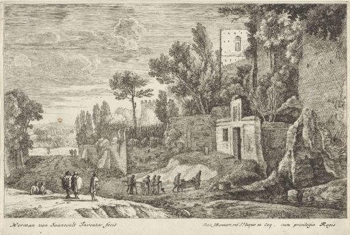 Landscape with a hospital