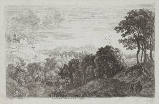 Landscape with sunset