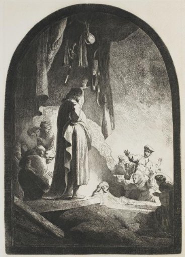 The raising of Lazarus: the larger plate