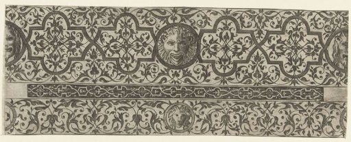 A Broad and a Very Narrow Frieze with Moresques, and a Frieze with Arabesques Above Them