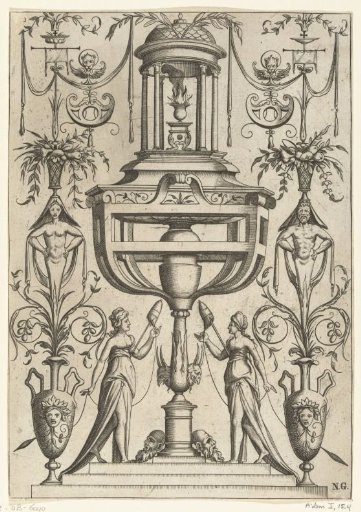 High pedestal with a small temple