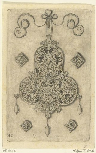 Reverse of a pendant with birds