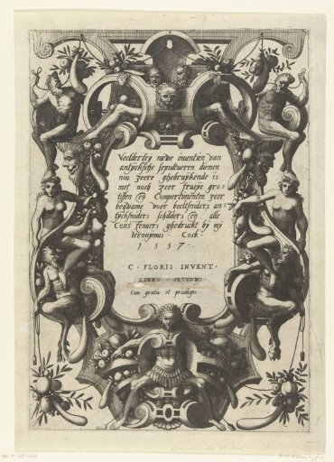 Title page with satyrs and women