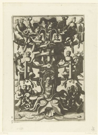 Flat Decoration: Frame of Scrollwork and Shell-shaped Construction