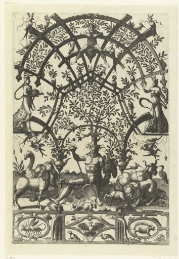 Flat Decoration: Basement with Scrollwork and Figures
